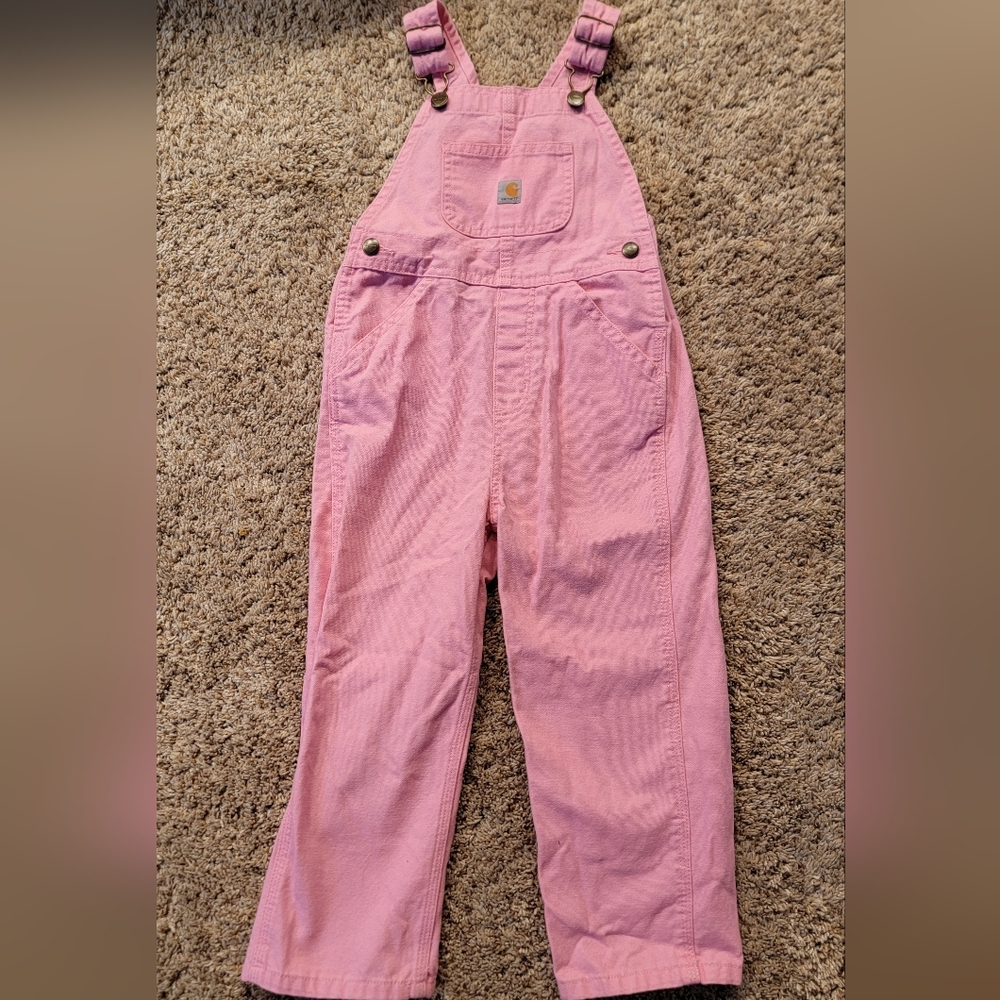 Pink 4T Girls Carhartt Overalls